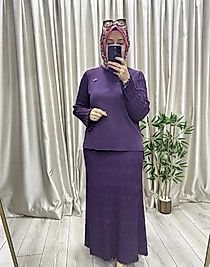 Broşlu etekli takım