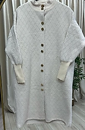 Baklava desen angora hırka