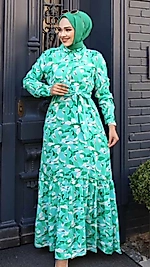 Ayşe Akay Kumlu Krep Elbise