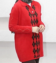 baklavalı angora tunik