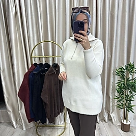 Yakalı fermuarlı tunik