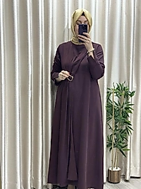 Buz kumaş tokalı elbise