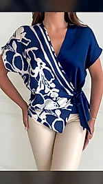 Kısa Kol Saten Gömlek