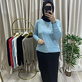 Taşlı merserize kazak