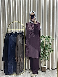 Asimetrik detaylı Kupralı takım