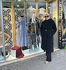 Kadife görünümlü mont