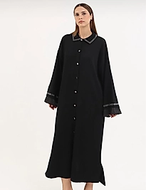 Taşlı merserize hırka