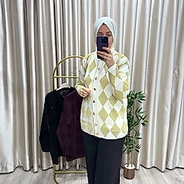 Baklava Desen simli hırka