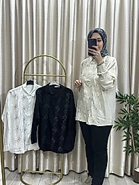 Gül taşlı tunik